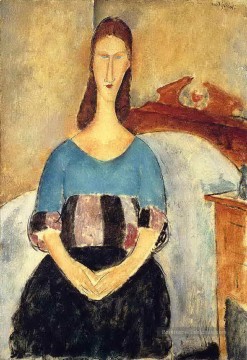 jeanne hebuterne 1919 1 Amedeo Modigliani Peinture à l'huile